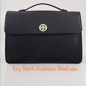 Never Used!! Tory Burch Robinson Briefcase Black